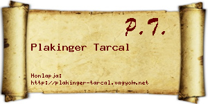Plakinger Tarcal névjegykártya